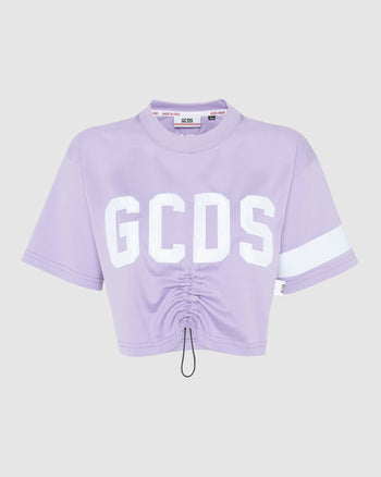 GCDS logo crop t-shirt: Women T-Shirts Lilac | GCDS